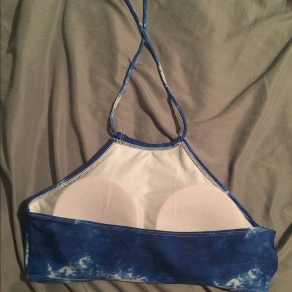 Blue and white tye dye bathing suit - Picture 2 of 2